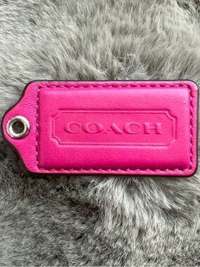Coach Pink Leather Hang Tag